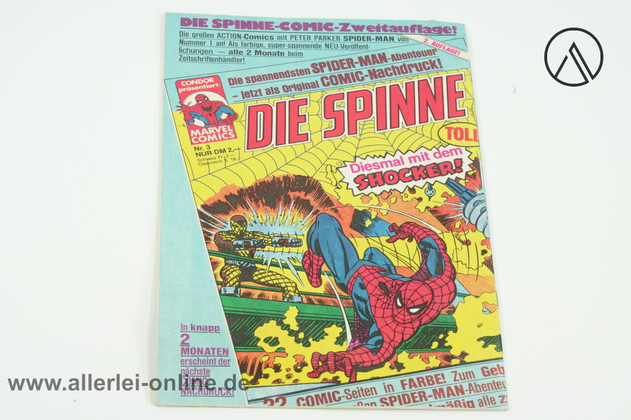 Die Spinne Comic-Heft Nr.2 | Zweitauflage | Mit dem unglaublichen HULK! | Spider-Mann Superhelden Serie | Vintage Condor Marvel Verlag Comic – Bild 6