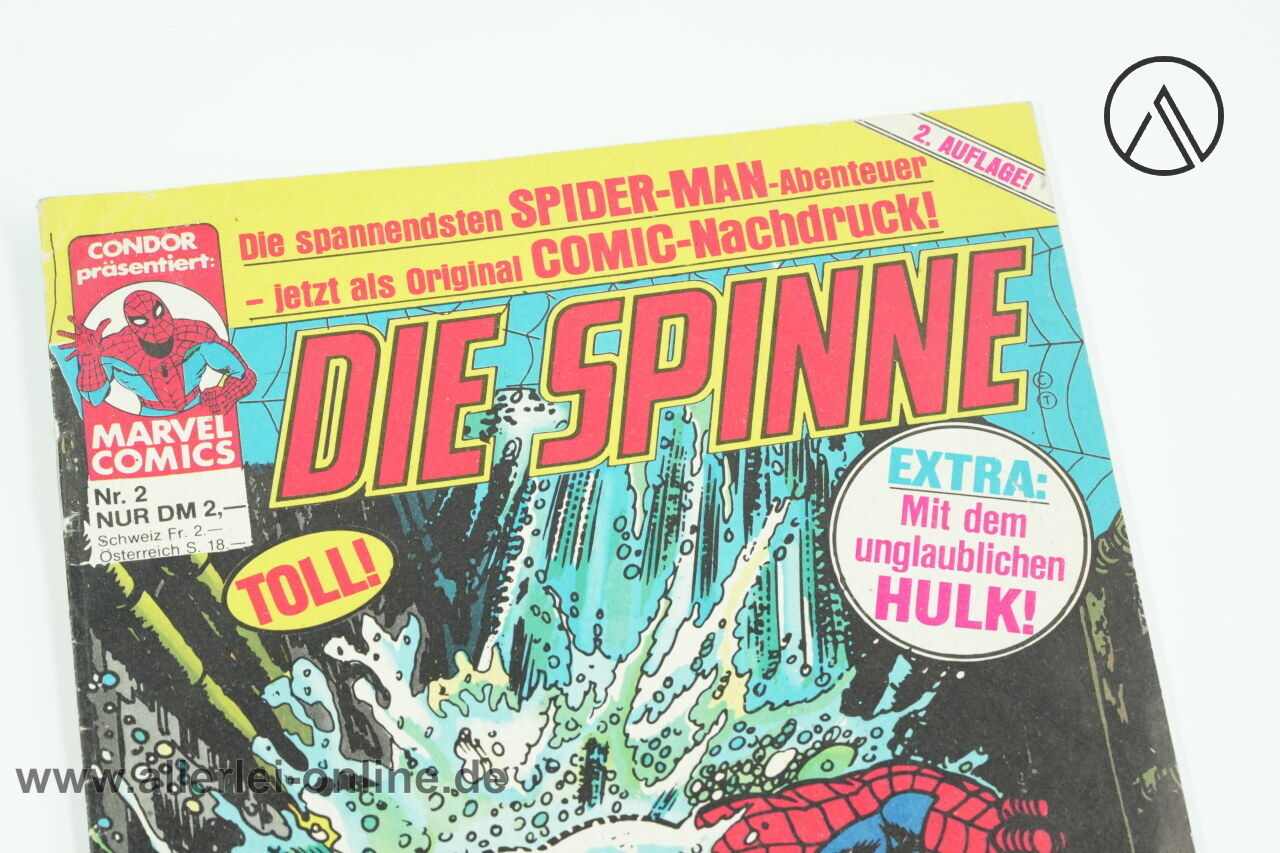Die Spinne Comic-Heft Nr.2 | Zweitauflage | Mit dem unglaublichen HULK! | Spider-Mann Superhelden Serie | Vintage Condor Marvel Verlag Comic – Bild 4