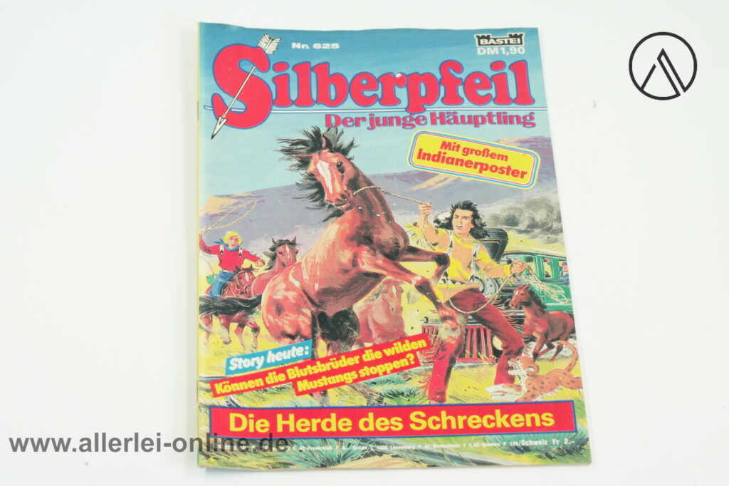 Silberpfeil Comic-Heft Nr.625 | Der junge Häuptling | Die Herde des Schreckens | Vintage Bastei Verlag Western Comic