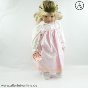Käthe Kruse Puppe | Glückskind 37 cm | Vintage Schummelchen Mädchenpuppe mit Kleid