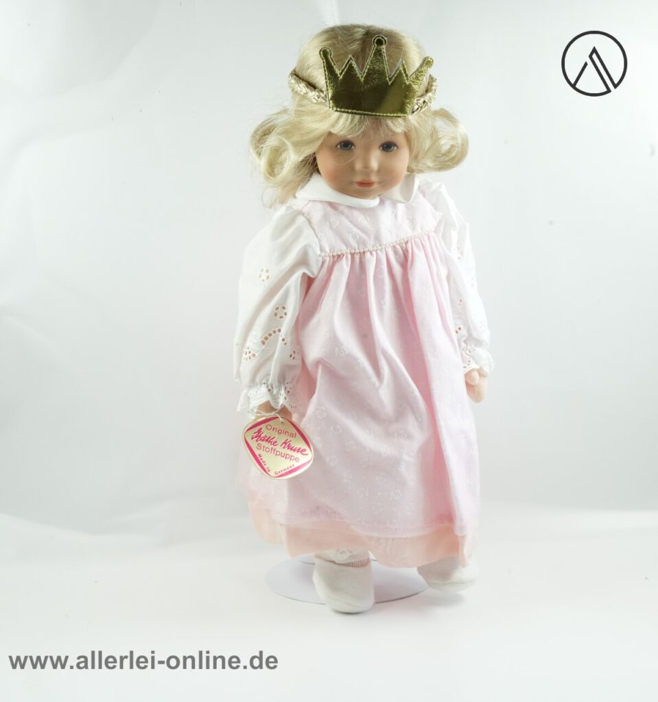 Käthe Kruse Puppe | Glückskind 37 cm | Vintage Schummelchen Mädchenpuppe mit Kleid