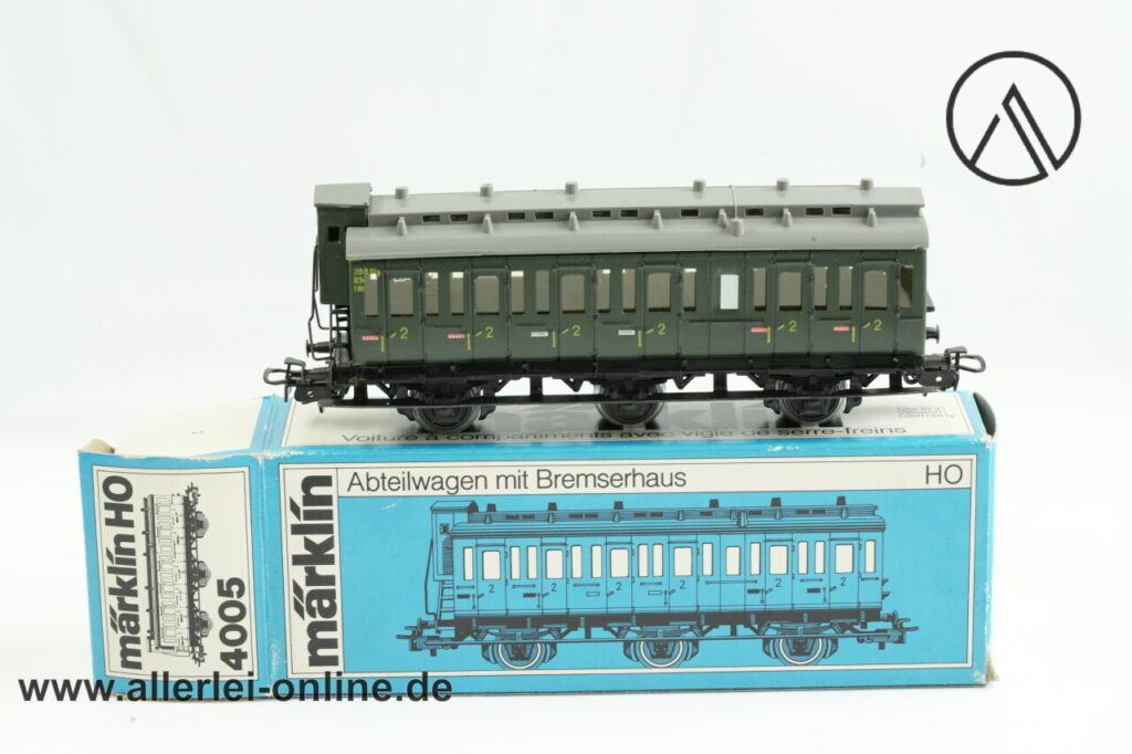 Märklin H0 | Märklin 4005 Abteilwagen 330/2 mit Bremserhaus | 3-Achsiger 2. Klasse Personenwagen