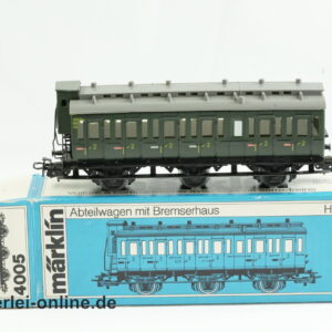 Märklin H0 | Märklin 4005 Abteilwagen 330/2 mit Bremserhaus | 3-Achsiger 2. Klasse Personenwagen