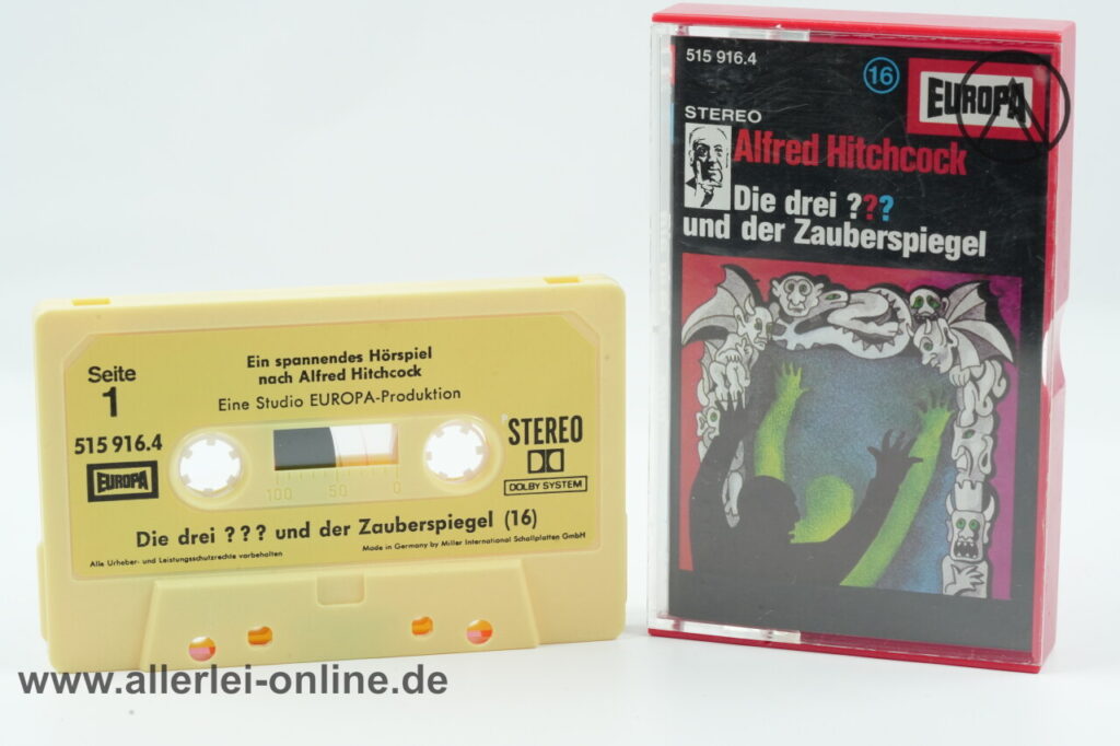 Die Drei ??? | Alfred Hitchcock | Nr. 16 | Die drei ??? und der Zauberspiegel | Vintage MC Hörspiel Kassette | Europa Cassette 1