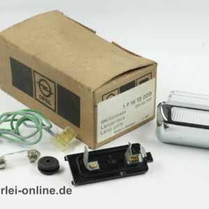 Opel Rekord C | Commodore A | Original Opel Chrom Kennzeichenbeleuchtung mit OVP