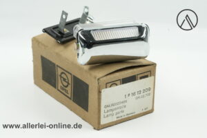 Opel Rekord C | Commodore A | Original Opel 16 12 209 | GM 90005466 Chrom Kennzeichenbeleuchtung mit OVP