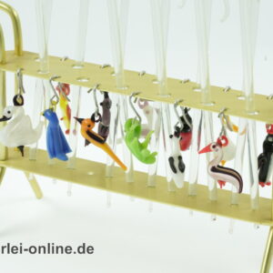 Bowlepieker - Glas-Cocktailspieße mit Halter | Glasmarker-Set | DDR Lauscha Glas