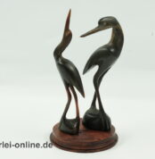 Kranich Skulptur | Horn Reiher Paar | Mid Century Design der 60er Jahre