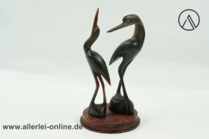 Kranich Skulptur | Horn Reiher Paar | Mid Century Design der 60er Jahre