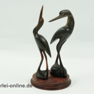 Kranich Skulptur | Horn Reiher Paar | Mid Century Design der 60er Jahre