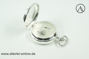 The Heritage Collection Taschenuhr Metropolis ,versilbert | Mechanisches Uhrwerk mit Handaufzug und OVP
