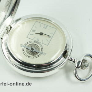 The Heritage Collection Taschenuhr Metropolis ,versilbert | Mechanisches Uhrwerk mit Handaufzug