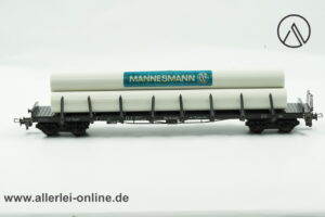 Fleischmann H0 | Fleischmann 5289 Rungenwagen mit Mannesmann-Röhren | 4-Achs SSlmas 53 Güterwagen