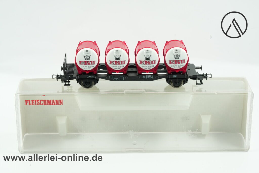 Fleischmann H0 | Fleischmann 5231 EKU Bier Behälter-Tragwagen | 2-Achs Btms 55 Güterwagen