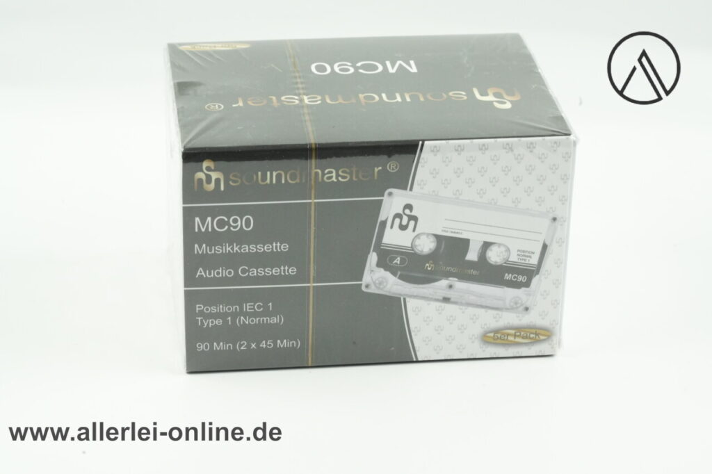 Soundmaster MC90 | 5 Stück Audio Cassette | Music and Voice Leerkassette | NEU/OVP