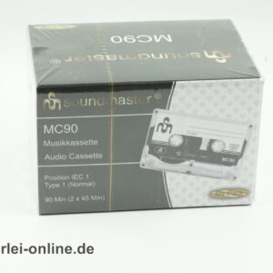 Soundmaster MC90 | 5 Stück Audio Cassette | Music and Voice Leerkassette | NEU/OVP