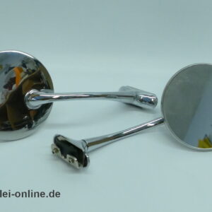 Oldtimer Spiegel Paar - Chrom Klemmspiegel | Türkantenspiegel | Außenspiegel für Opel - DKW - BMW u.a. Oldtimer