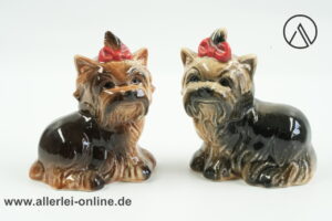 Goebel Porzellanfiguren 514 und 515 | Yorkshire Terrier ,sitzend mit roter Schleife