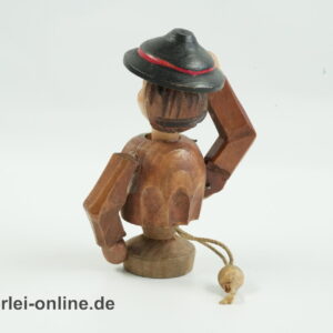 Alter Figürlicher Flaschenkorken | Alter beweglicher Zierkorken | Holz geschnitzt