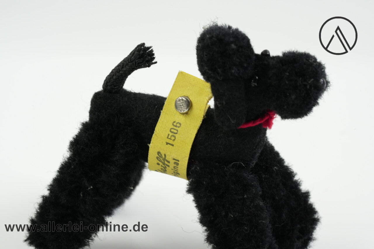 Steiff Hund | Steiff 1506 Miniatur Pudel mit Halsband | 8 cm Steiff Hund | Steiff 1506 Miniatur Pudel mit Halsband | 8 cm