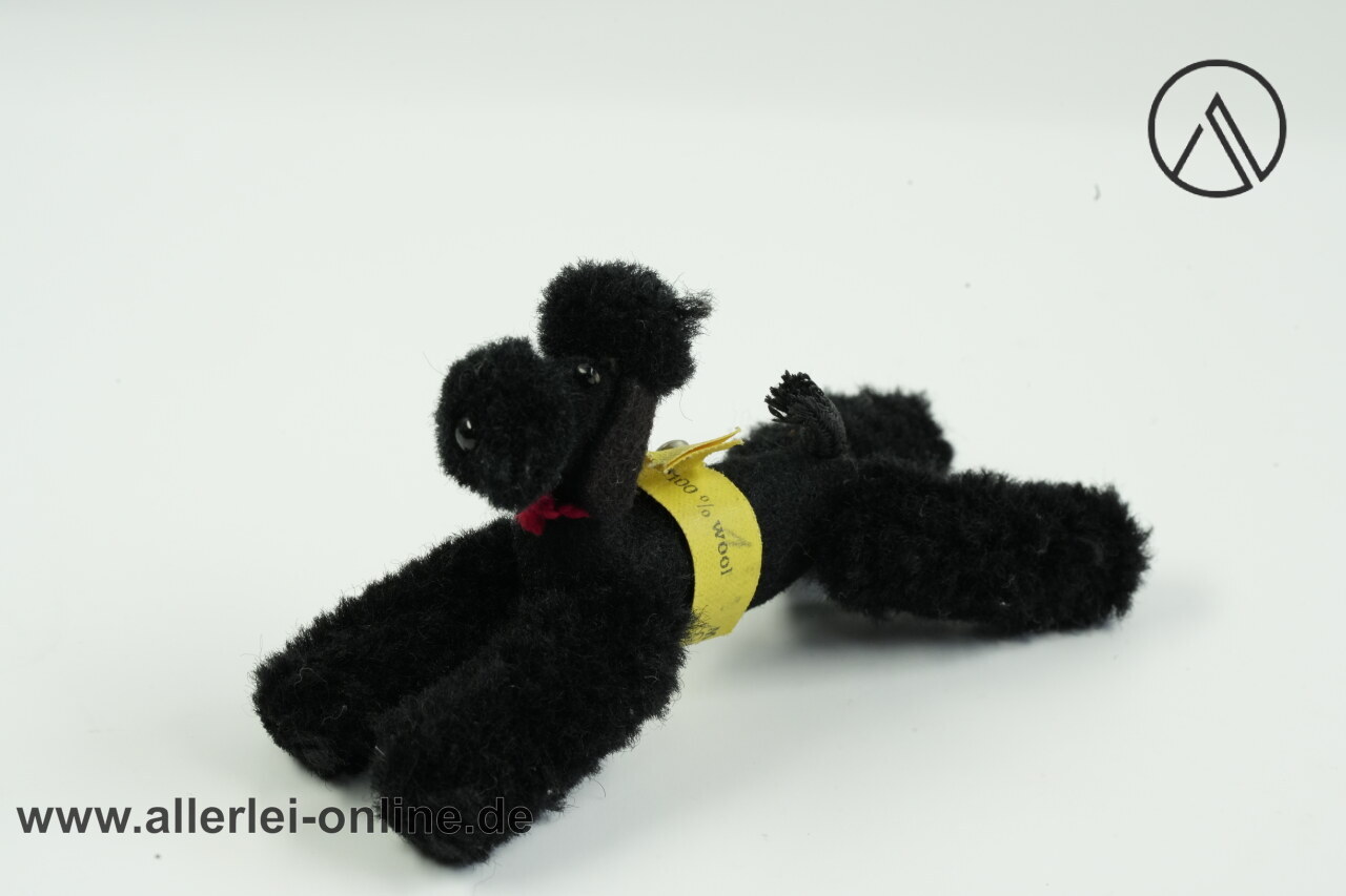Steiff 1506 Miniatur Pudel mit Knopf und Fahne | 8 cm Steiff 1506 Miniatur Pudel mit Knopf und Fahne | 8 cm