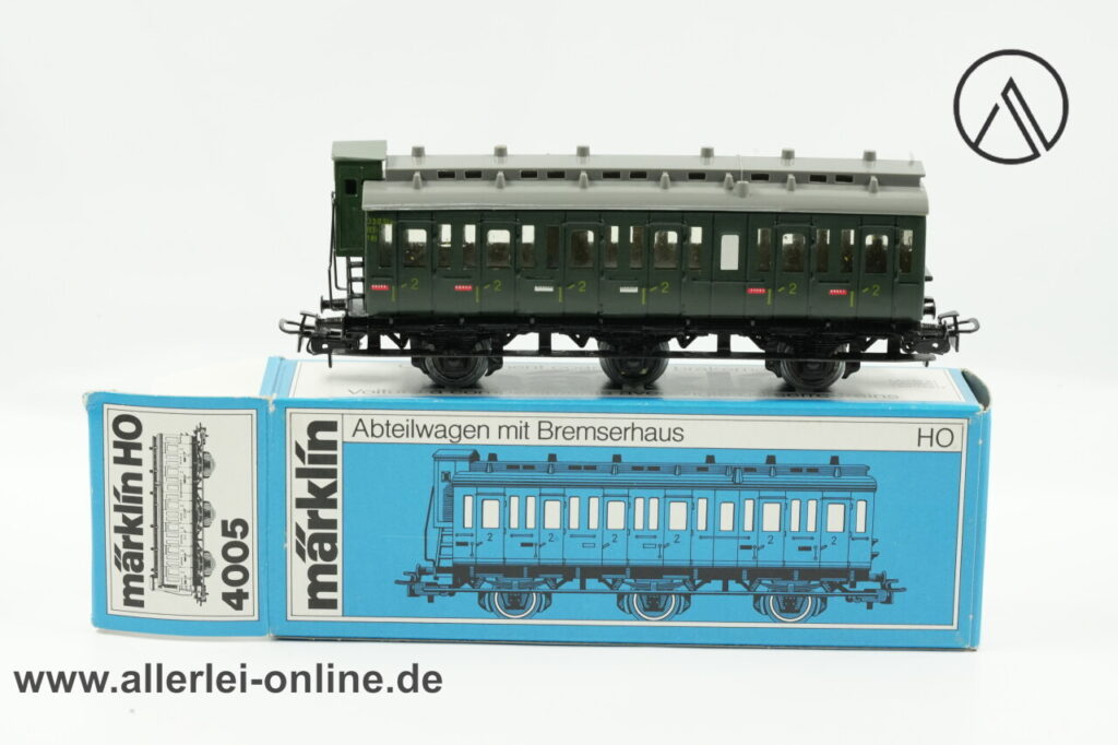 Märklin H0 | Märklin 4005 Abteilwagen 330 Stg mit Bremserhaus | 3-Achsiger 2. Klasse Personenwagen