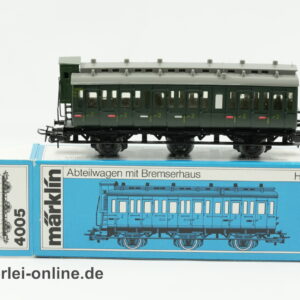 Märklin H0 | Märklin 4005 Abteilwagen 330 Stg mit Bremserhaus | 3-Achsiger 2. Klasse Personenwagen