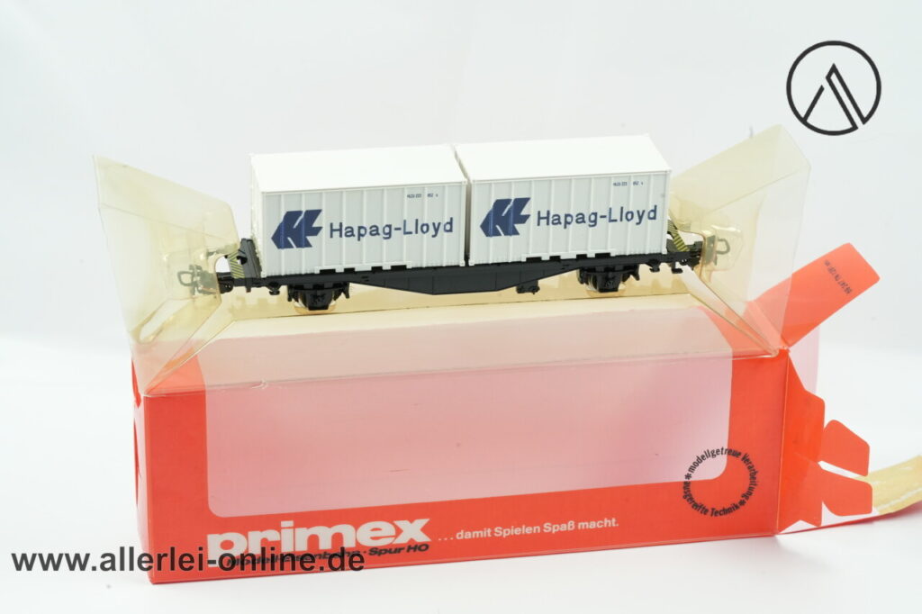Märklin Spur H0 | Primex 4552 Hapag-Lloyd Containerwagen | Container Tragwagen