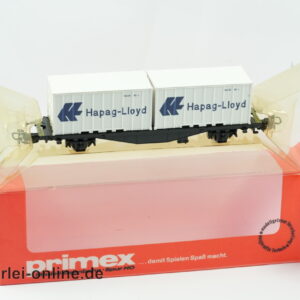 Märklin Spur H0 | Primex 4552 Hapag-Lloyd Containerwagen | Container Tragwagen