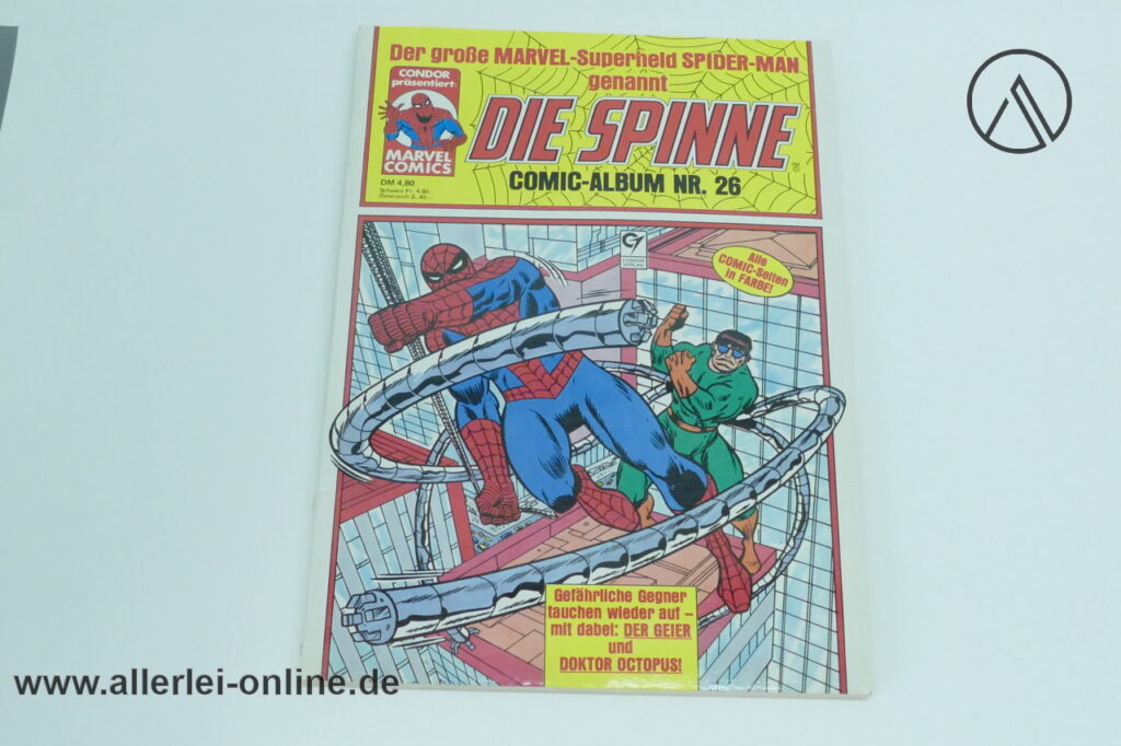Die Spinne Comic-Heft Nr.26 | Zweitauflage | Der Geier und Doktor Octopus | Spider-Mann Superhelden Serie | Vintage Condor Marvel Verlag Comic