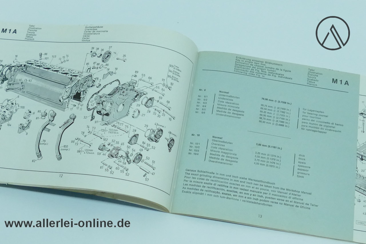 Original Deutz Ersatzteilliste Z 0150-66 für die Motoren F6L 911 und F6L 912 Original Deutz Ersatzteilliste Z 0150-66 für die Motoren F6L 911 und F6L 912
