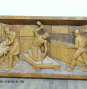 Michael Haimerl Bischofsmais | Großes handgeschnitztes Wand Holzrelief mit Handwerker Motiv