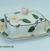 Villeroy & Boch | Wildrose Butterplatte Butterdose Deckeldose mit Rosenknospen-Griff