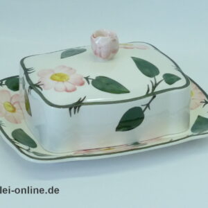 Villeroy & Boch | Wildrose Butterplatte Butterdose Deckeldose mit Rosenknospen-Griff