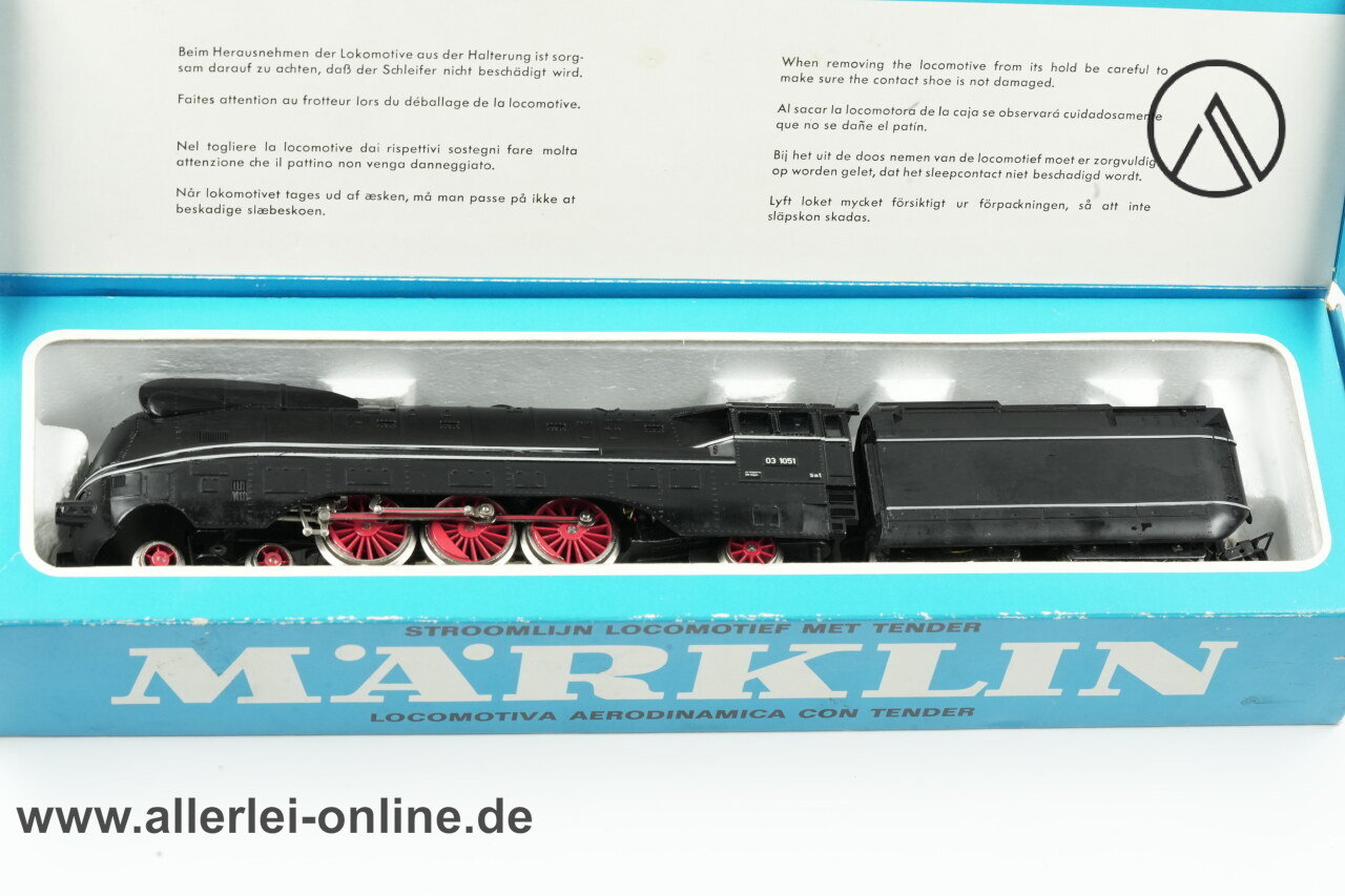 Märklin H0 | 3094 Stromlinien-Dampflokomotive | Schlepptenderlokomotive BR 03 1051 Märklin H0 | 3094 Stromlinien-Dampflokomotive | Schlepptenderlokomotive BR 03 1051
