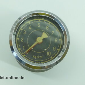 VDO 000 542 24 08 Druckluft Anzeige Instrument | Bremsen Druckluftanzeige | Oldtimer Chrom Bremsdruckanzeige 0-10 bar