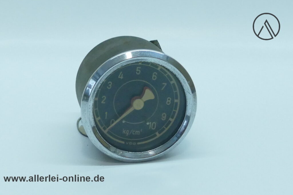 VDO Druckluft Anzeige Instrument | Bremsen Druckluftanzeige | Oldtimer Chrom Bremsdruckanzeige 0-10 bar