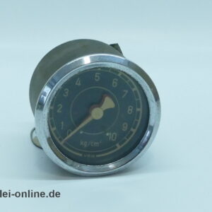 VDO Druckluft Anzeige Instrument | Bremsen Druckluftanzeige | Oldtimer Chrom Bremsdruckanzeige 0-10 bar