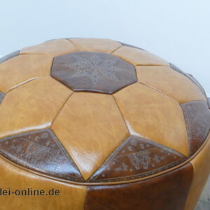 Pouf Hocker | Sitzhocker - Sitzwürfel ,braun | 60er Jahre Sitzsack