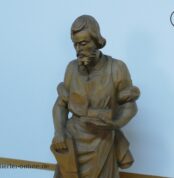 Heiliger Josef Figur | 72 cm Zimmermann Schutzpatron Holzfigur mit Hobel und Säge