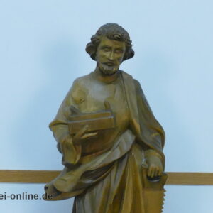 Heiliger Josef Heiligenfigur | 52 cm Zimmermann Schutzpatron Holzfigur mit Hobel und Säge