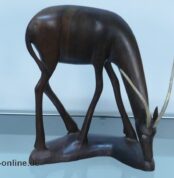 Antilope Holzfigur | Edelholz Gazelle ,massiv Holz Figur 26 cm | Afrikanische Volkskunst Handarbeit