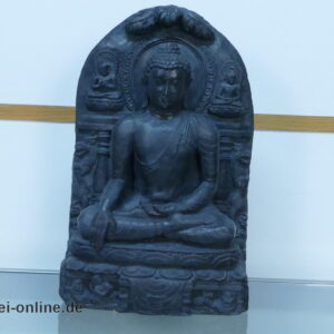 Buddha-Figur aus Kunststein | Steinskulptur des Buddha Shakyamuni 40 x 24 cm