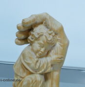 Hand Gottes - Schützende Hand mit Kind | 19 cm Holzfigur