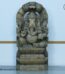 Elefantengott Holzfigur | Ganesha Herr der Weisheit und Beseitiger von Hindernissen | Geschnitzte Holzskulptur
