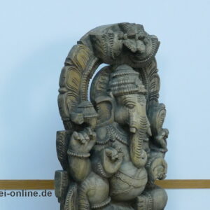 Hinduismus Ganesh Indien Herr der Weisheit und Beseitiger von Hindernissen | Geschnitzte Holzskulptur