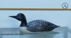Ente - Seetaucher Holzfigur 60 cm | Handbemalte Dekorative Holzskulptur