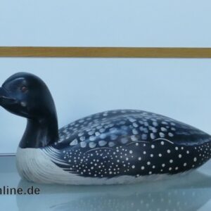 Ente - Seetaucher Holzfigur 60 cm | Handbemalte Dekorative Holzskulptur