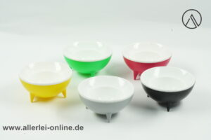 Vintage Liebig Eierbecher im Space-Age Design | 5 Stück bunte Pop Art 60-70er Jahre Eierbecher
