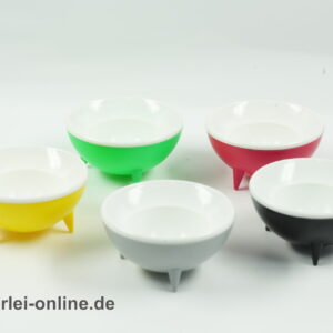 Vintage Liebig Eierbecher im Space-Age Design | 5 Stück bunte Pop Art 60-70er Jahre Eierbecher